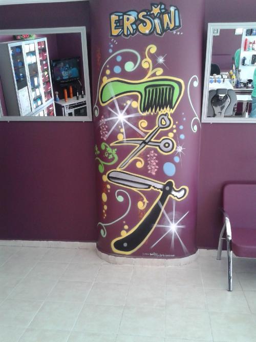 Berber Kuaför Graffitici - Spor Salonu Graffiti - GYM Graffiti