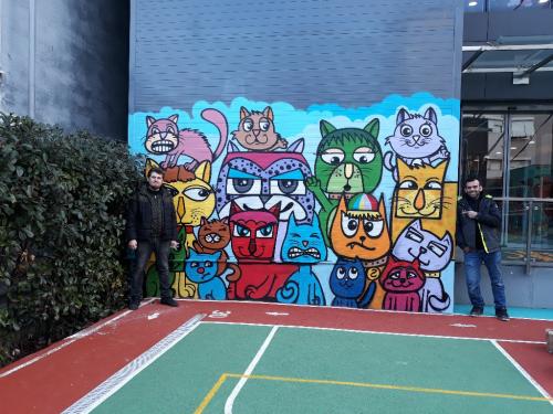 Okul Duvarı Grafitici - Spor Salonu Grafiti- Anaokulu Grafiti- Anaokulu Duvar Boyama - Kreş Grafiti